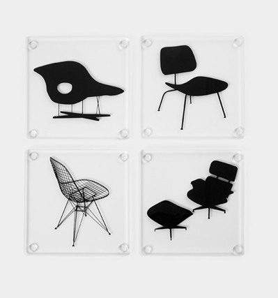 더뮤지엄 모던 아트 임스체어 코스터 The Museum of Modern Art Eames Chair Set of 4 Coasters